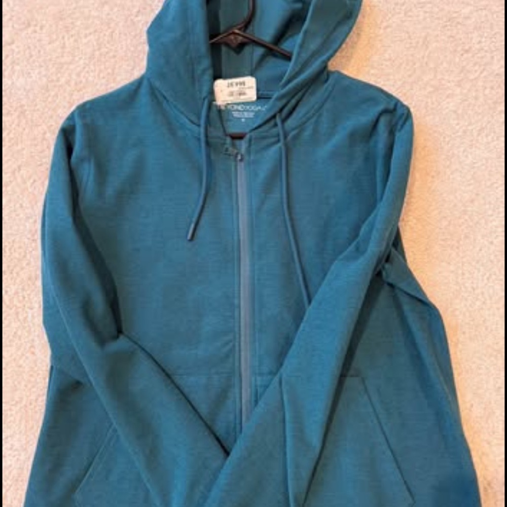 Beyond Yoga Space Dye Teal Hoodie